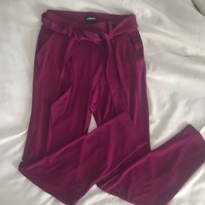 Express plum ankle mid rise dress pant